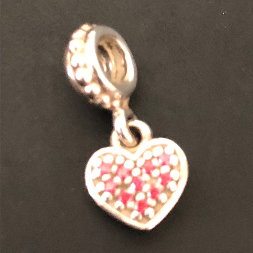 Pandora Authentic Pink Zirconia Heart Charm
